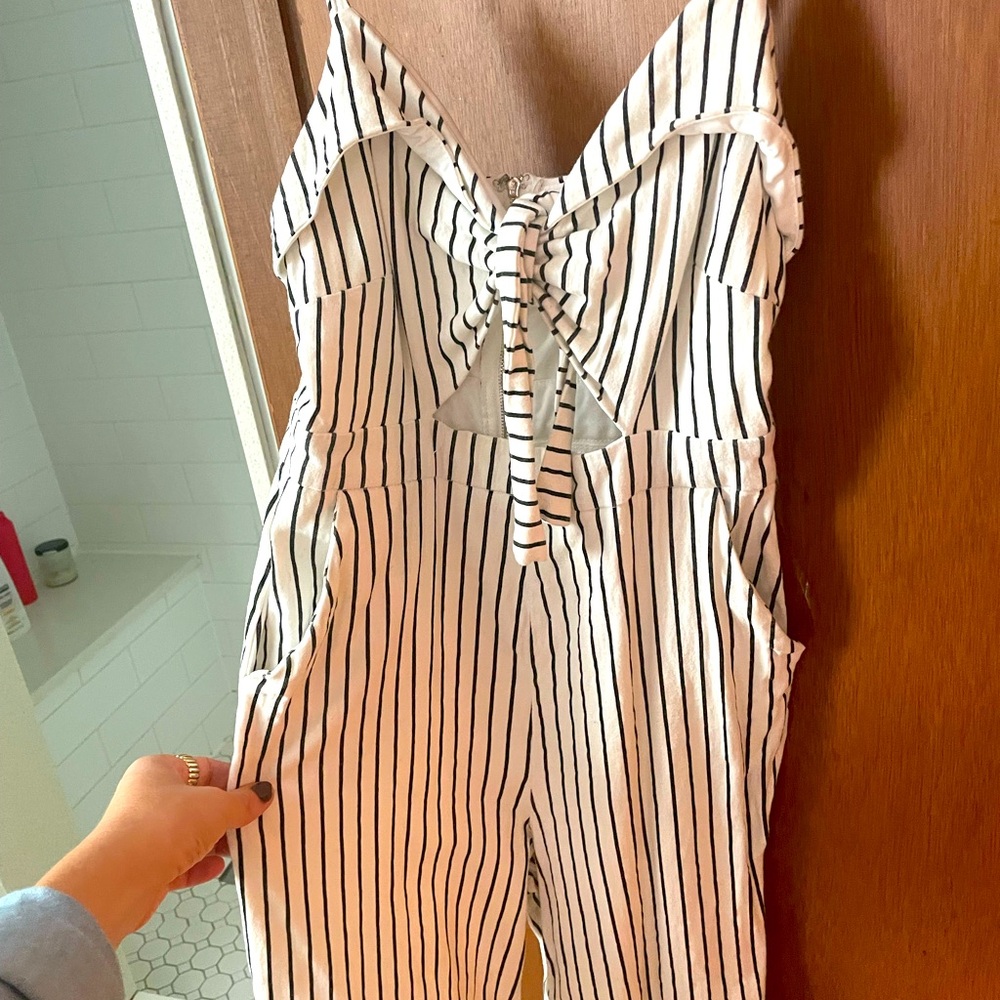 Cute black and white romper.